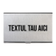Port card metalic personalizat cu text