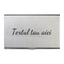 Port card metalic personalizat cu text