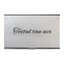 Port card metalic personalizat cu text