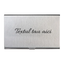 Port card metalic personalizat cu text