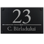 Numar de casa Imperial 25x15 Negru/Argintiu Oglinda