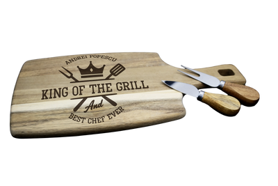 Tocator Branzeturi Premium Personalizat - King of the grill