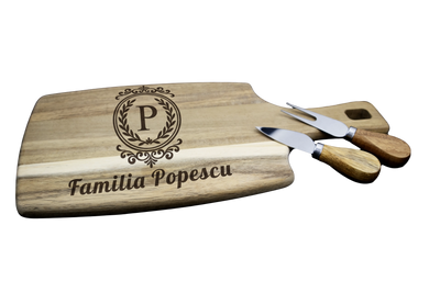 Tocator Branzeturi Premium Personalizat - Cu numele de familie